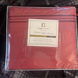 New 1800 count Burgundy King Sheets